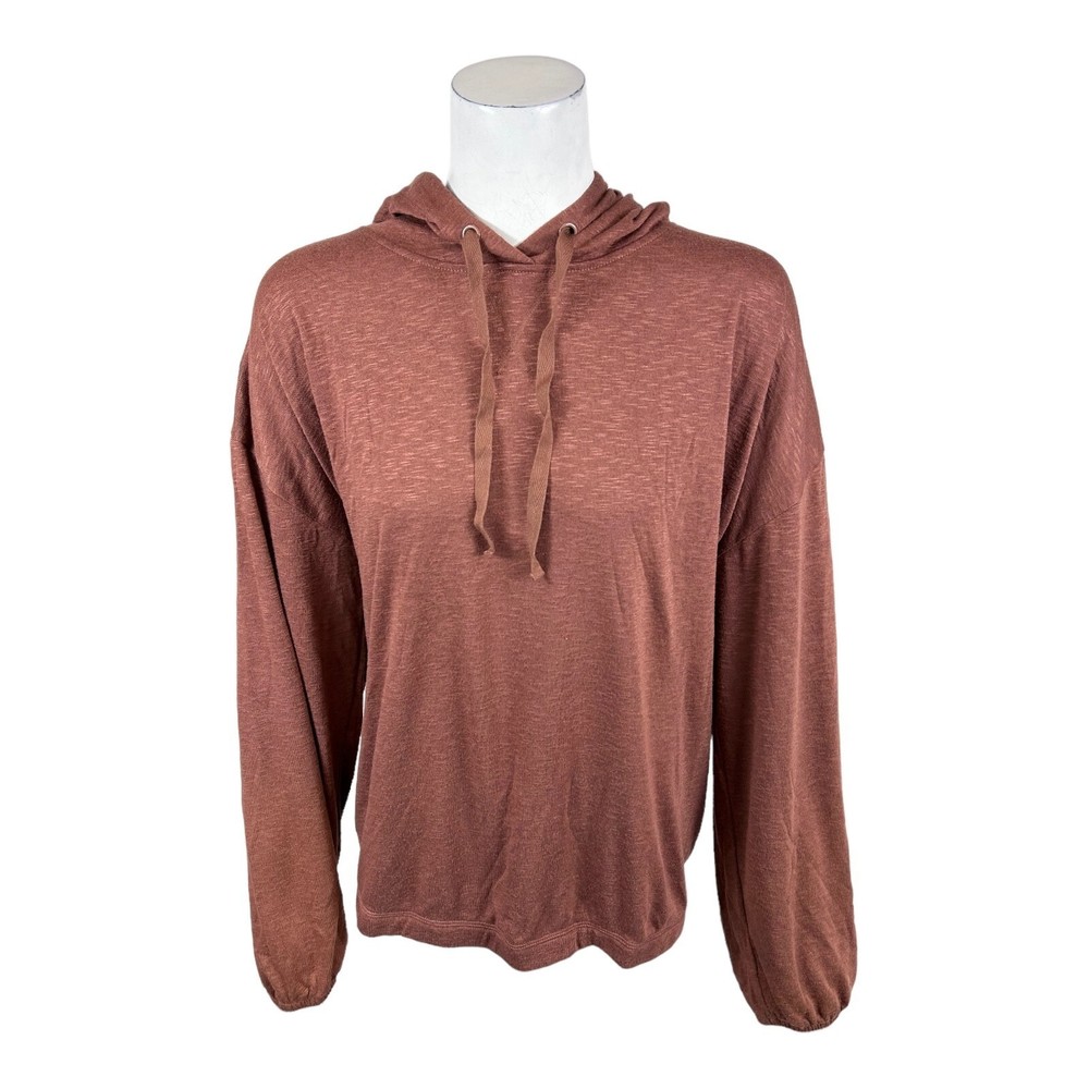 Candace Cameron Bure Women's Regular Cinch Waist Hoodie Cocoa X-Large Size